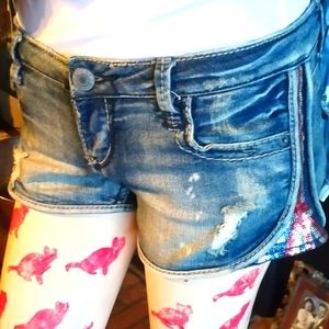 Sequin stripe shorts